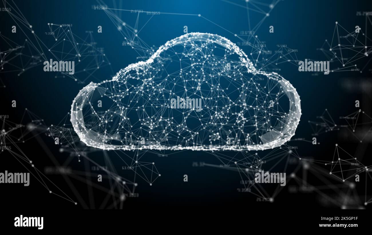 Cloud computing, conceptual illustration Banque D'Images