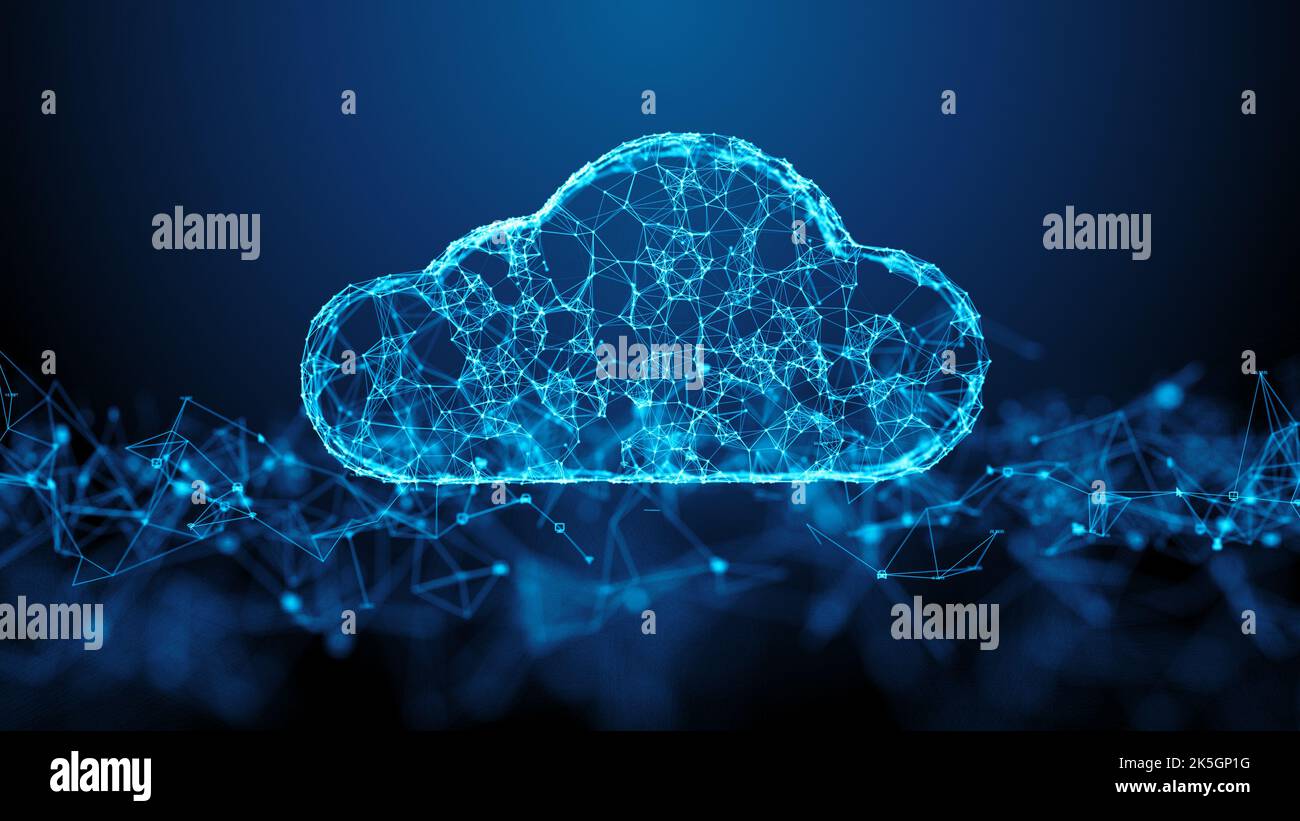 Cloud computing, conceptual illustration Banque D'Images