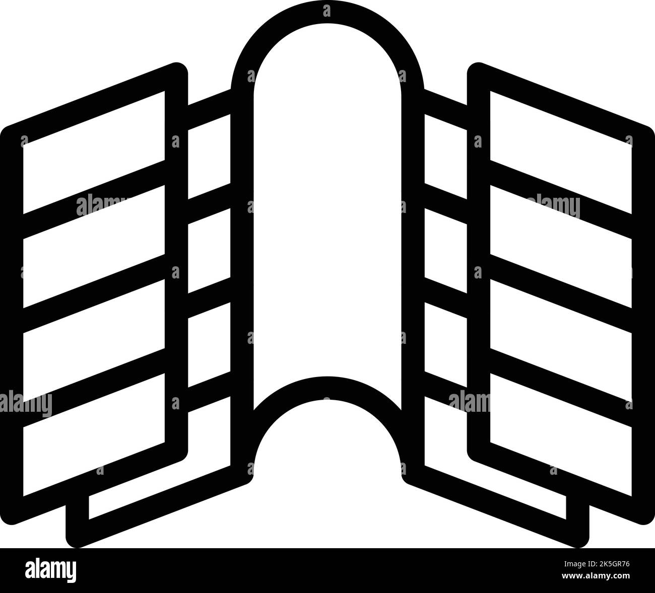 Vecteur de contour de l'icône du couvreur de structure. Réparation du toit. Plan de travail Illustration de Vecteur