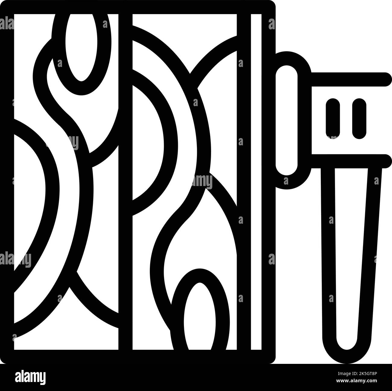 Vecteur de contour de l'icône de moquette. Décoration murale. Porte murale Illustration de Vecteur