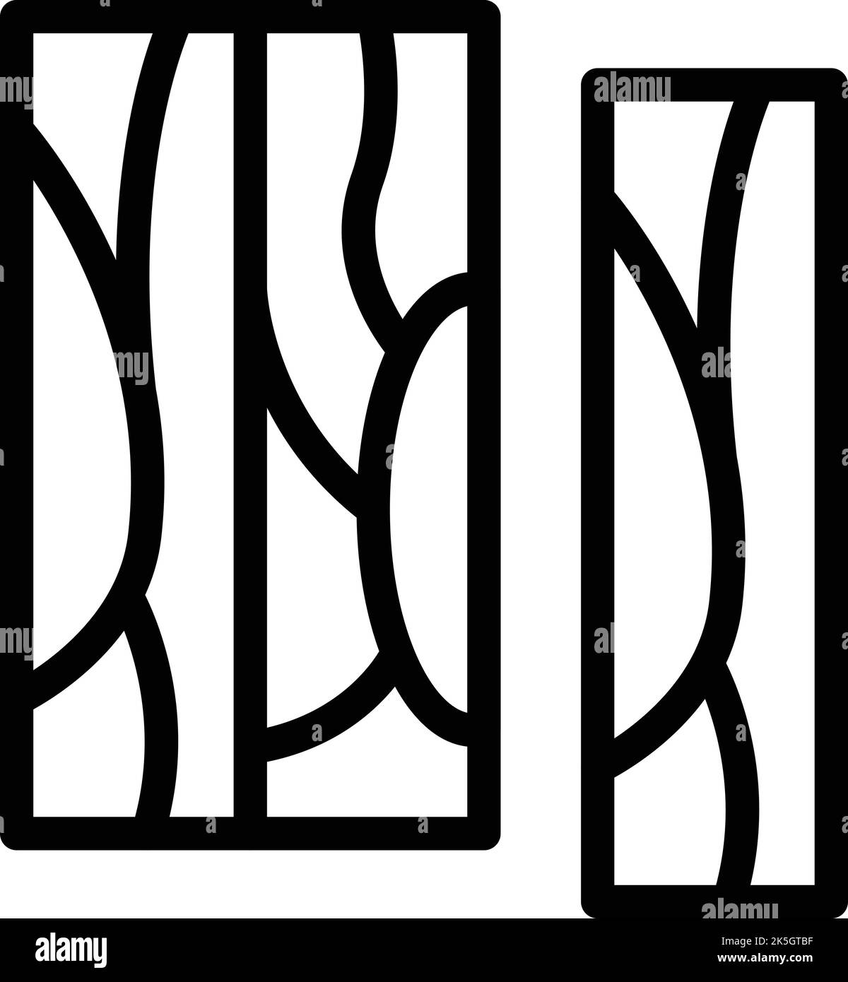 Vecteur de contour d'icône de parquet d'accueil. Plancher intérieur. Décoration murale Illustration de Vecteur