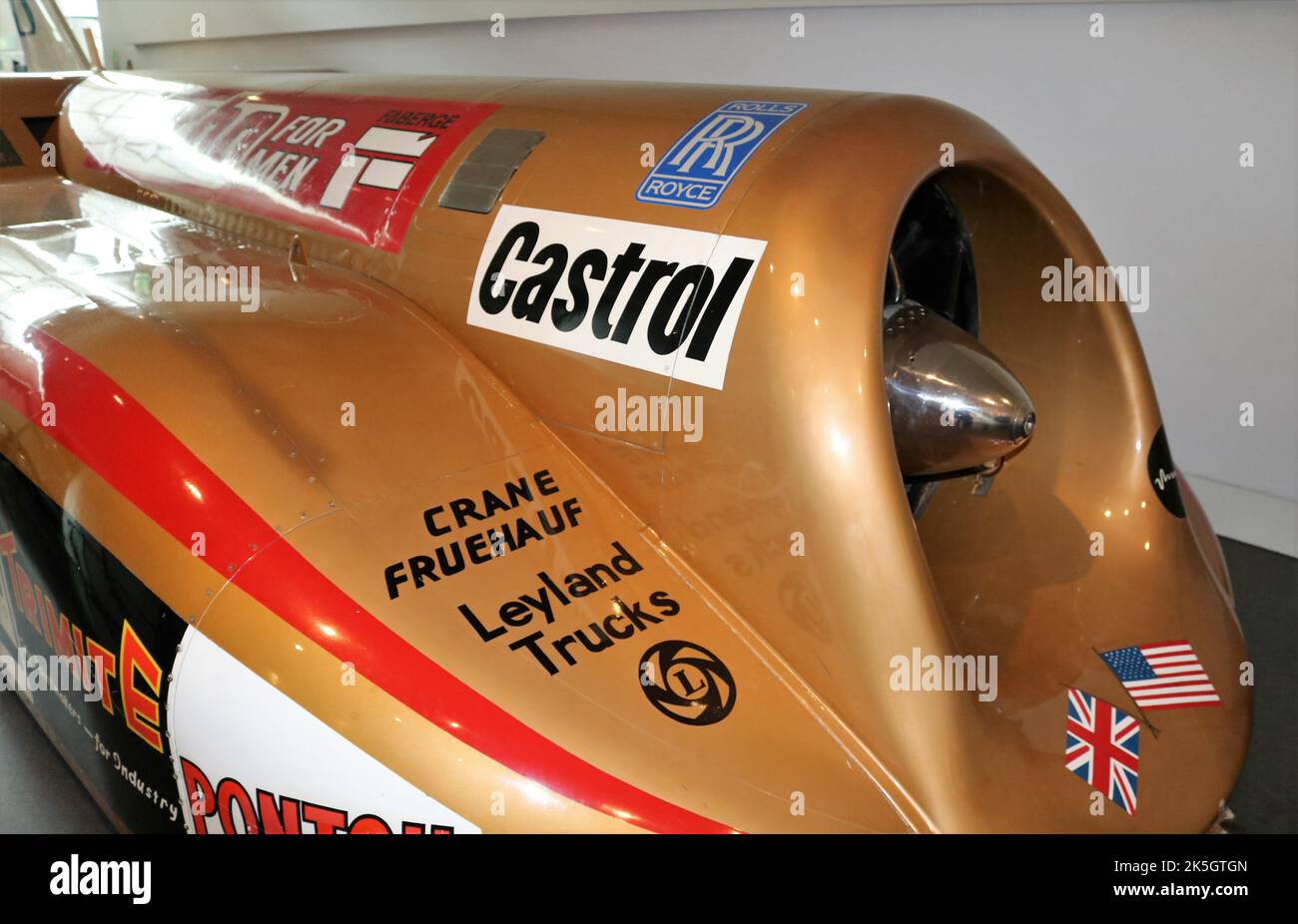Thrust2 - Une Voiture Propulsée Par Jet Conçue Et Construite Par Des Britanniques Qui A Enregistre Le Record Mondial De Vitesse Terrestre Du 4 Octobre 1983 Au 25 Septembre 1997 2k5gtgn