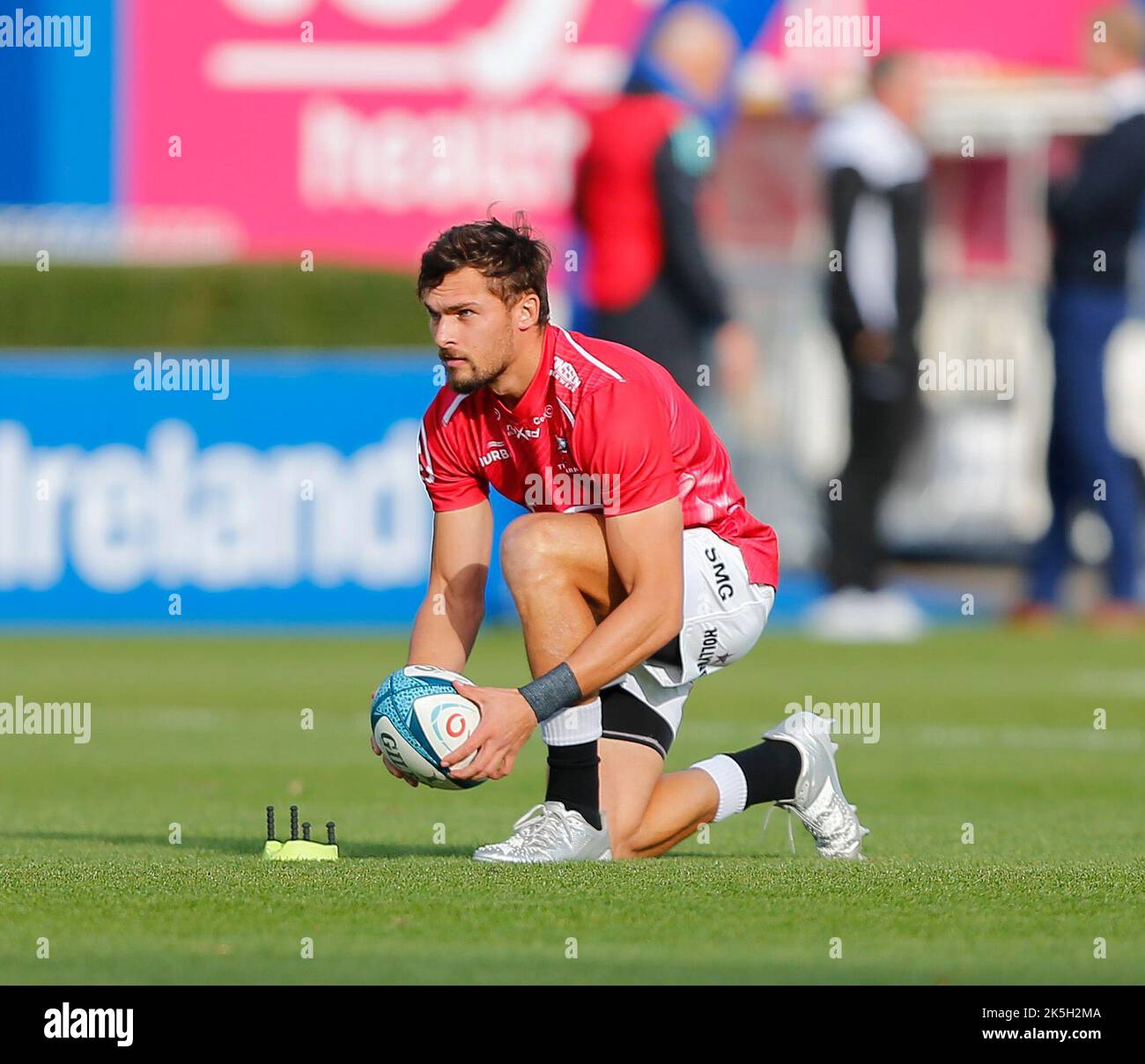 8th octobre 2022 ; Royal Dublin Society Arena, Dublin, Irlande ; United Rugby Championships, Leinster versus Cell C Sharks ; Cell C Sharks Warm up avant le coup d'envoi Banque D'Images