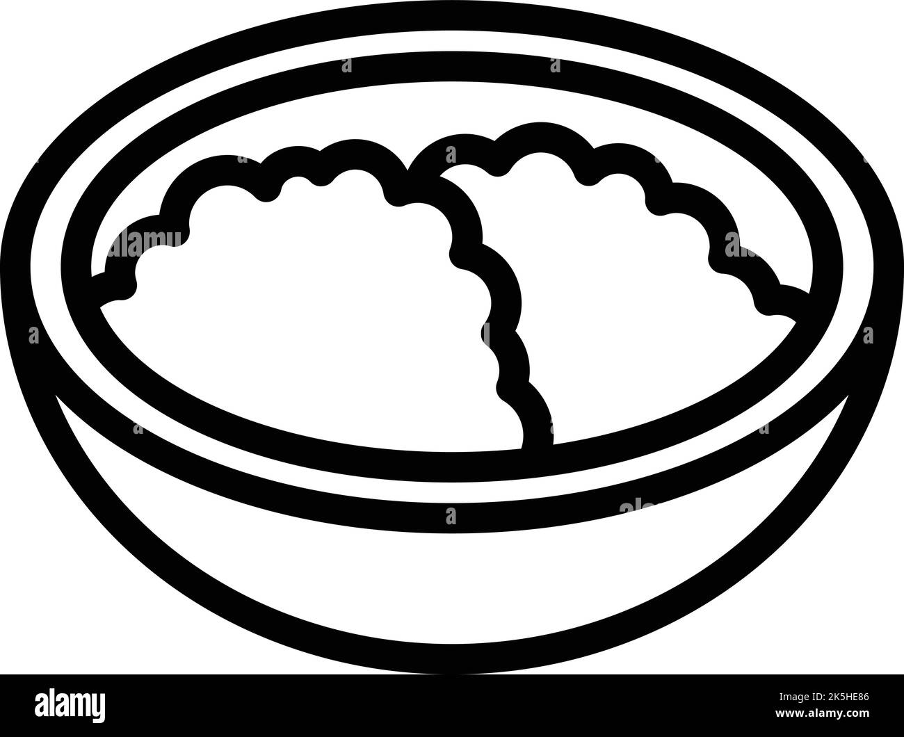 Vecteur de contour d'icône de riz asiatique. Ville du Temple. Népal alimentaire Illustration de Vecteur Vecteur de contour d'icône de riz asiatique. Ville du Temple. Népal alimentaire Illustration de Vecteur