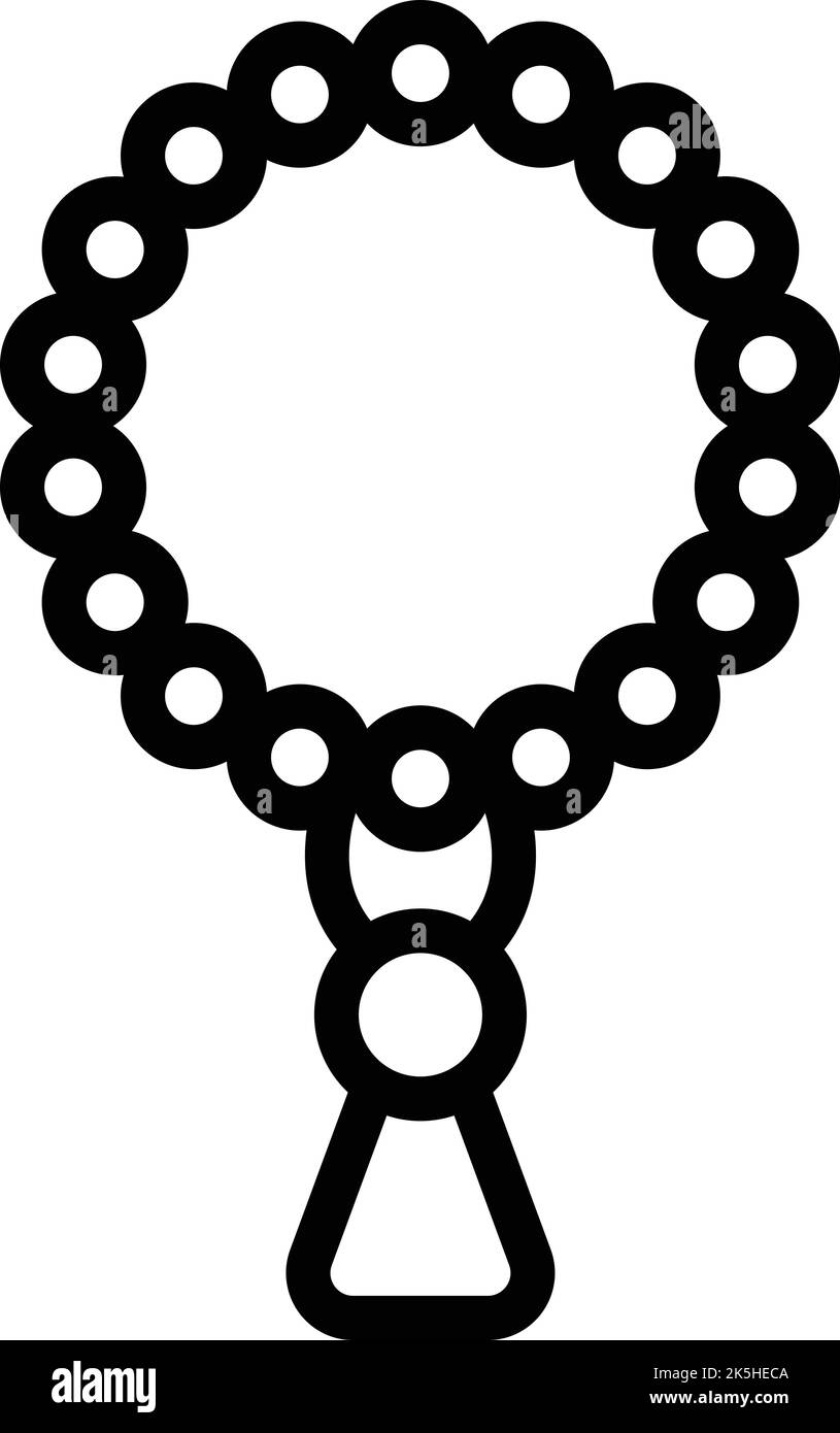 Vecteur de contour de l'icône perles. Temple népalais. La culture asiatique Illustration de Vecteur Vecteur de contour de l'icône perles. Temple népalais. La culture asiatique Illustration de Vecteur