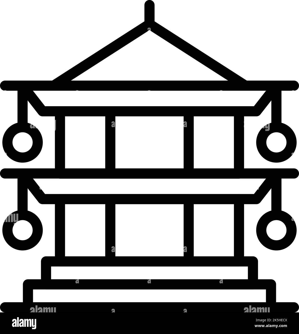 Vecteur de contour de l'icône du temple du Tibet. Un point de repère culturel. Voyages en ville Illustration de Vecteur Vecteur de contour de l'icône du temple du Tibet. Un point de repère culturel. Voyages en ville Illustration de Vecteur