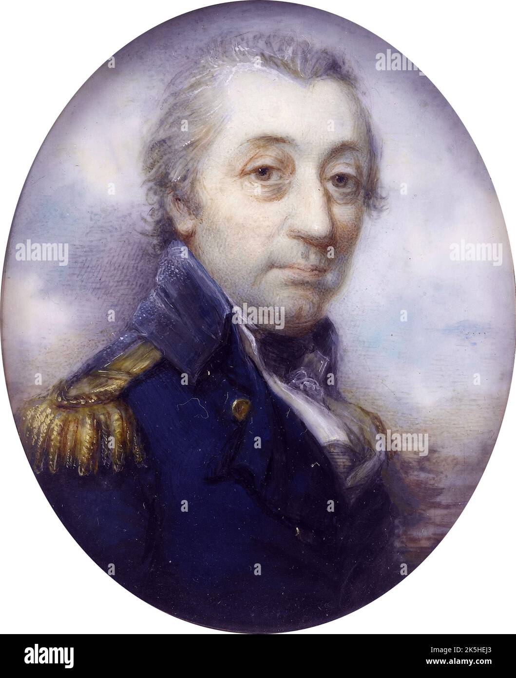 Vice-amiral William Fairfax, 1798, peinture de William Grimaldi Banque D'Images