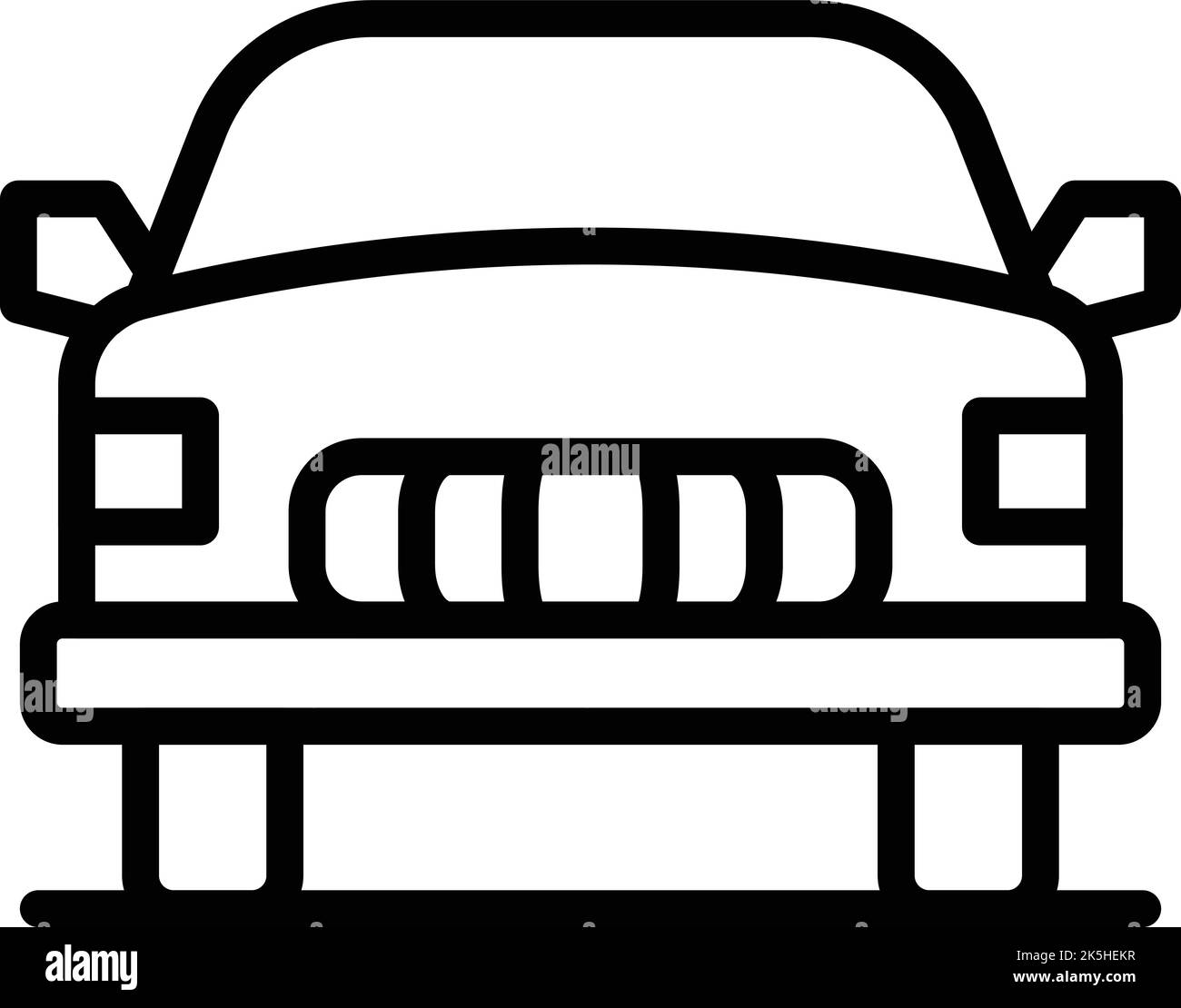 Vecteur de contour de l'icône de voiture Kolkata. Architecture indienne. Ville d'affaires Illustration de Vecteur