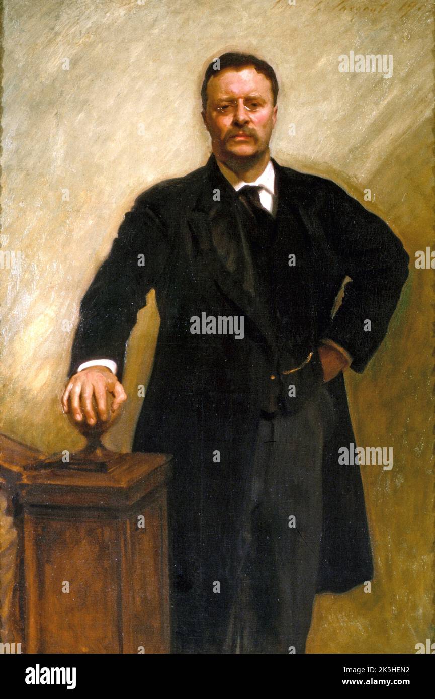 Theodore Roosevelt, 1903. Peinture de John Singer Sargent Banque D'Images