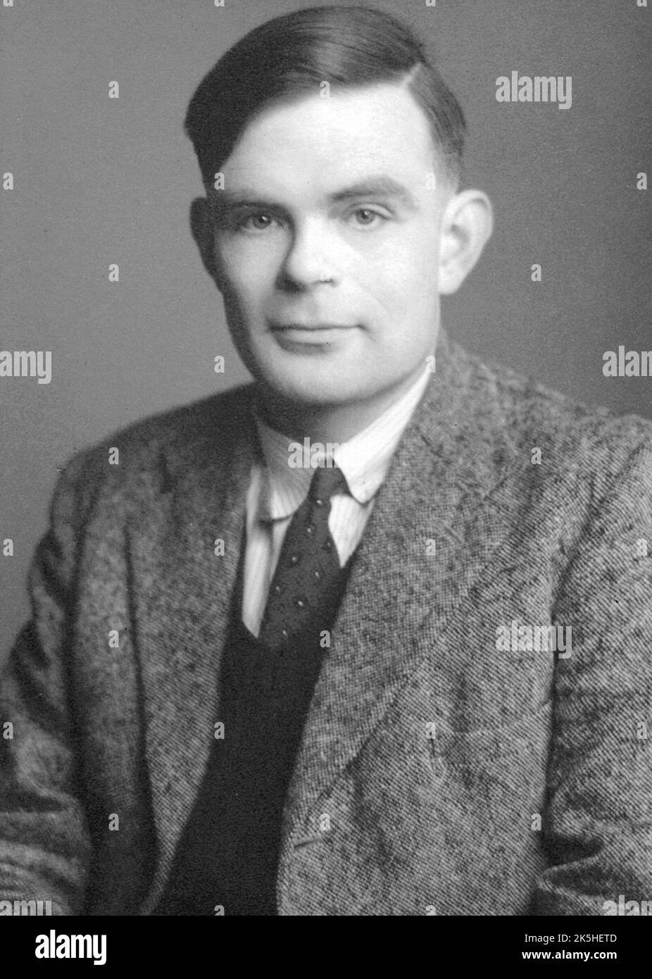 Alan Turing, Alan Mathison Turing (1912 – 1954) mathématicien anglais, informaticien, logicien, cryptanalyste et biologiste théorique. Banque D'Images