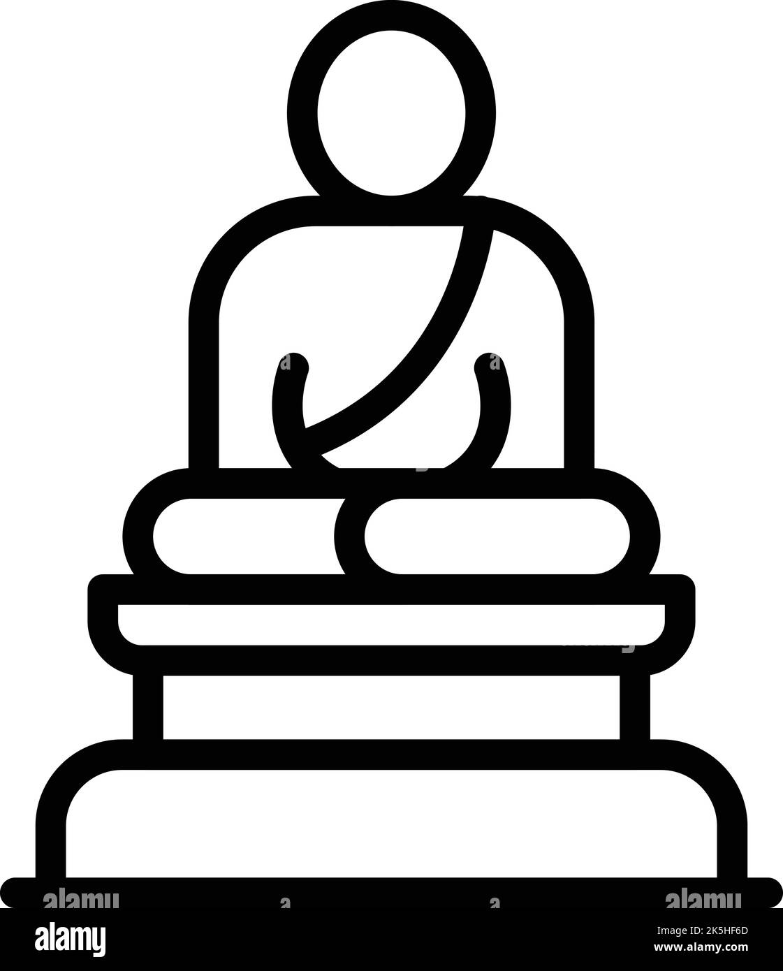 Statue de Bouddha icône vectorielle vecteur. Montagne asiatique. Ville culturelle Illustration de Vecteur Statue de Bouddha icône vectorielle vecteur. Montagne asiatique. Ville culturelle Illustration de Vecteur