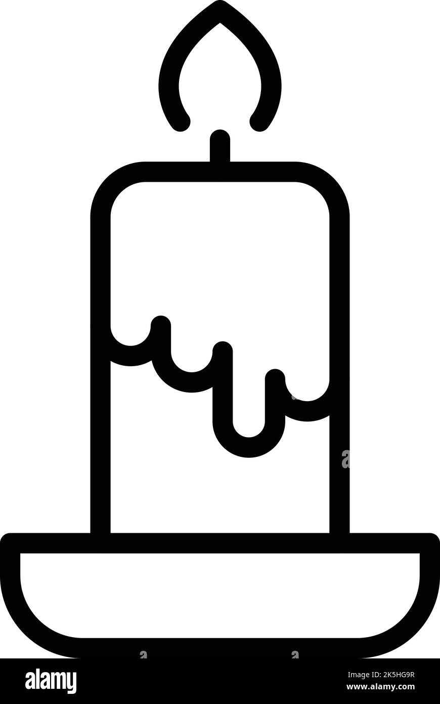 Icône de bougie indienne vectorielle vecteur. Ville kolkata. Inde bengale Illustration de Vecteur