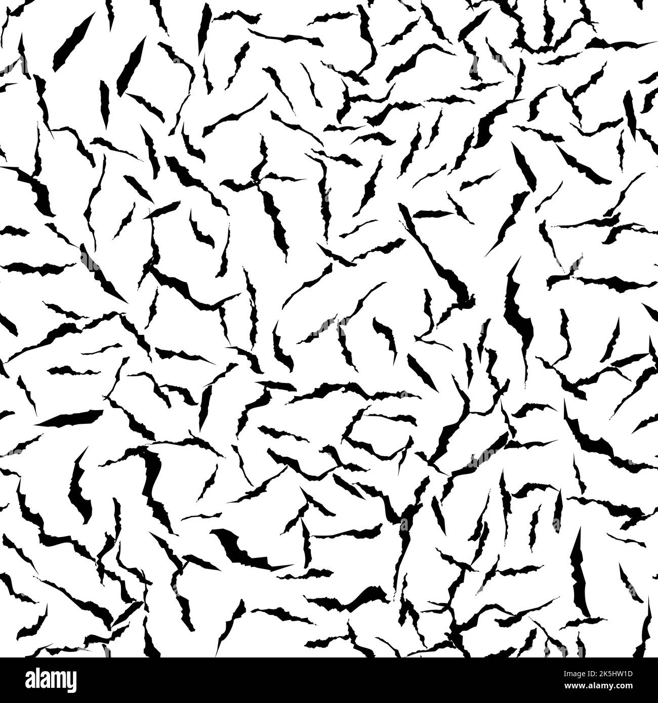 Motif sans couture fissuré. Arrière-plan abstrait des symboles de fissure. Fissures répétées sur fond blanc. Illustration vectorielle évolutive en EPS8. Illustration de Vecteur