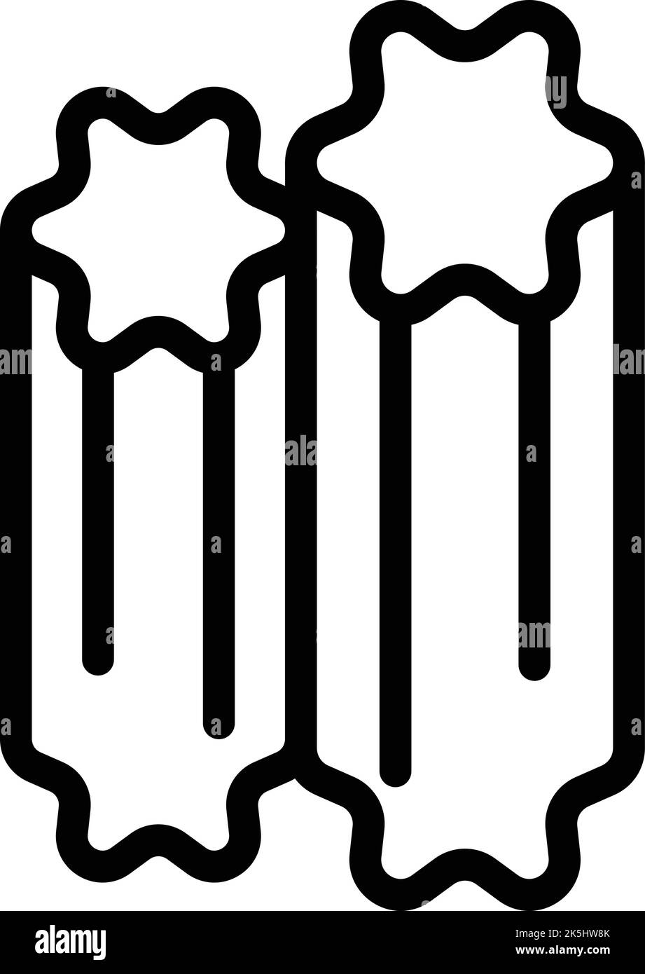 Vecteur de contour de l'icône churros. Cuisine espagnole. Pâtisserie espagnole Illustration de Vecteur