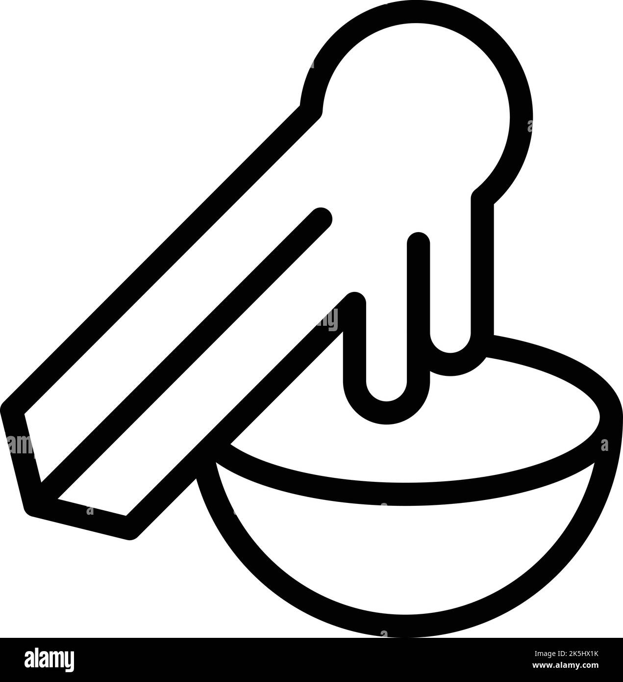 Vecteur de contour d'icône de dessert churro. Cuisine espagnole. Gâteau d'Espagne Illustration de Vecteur