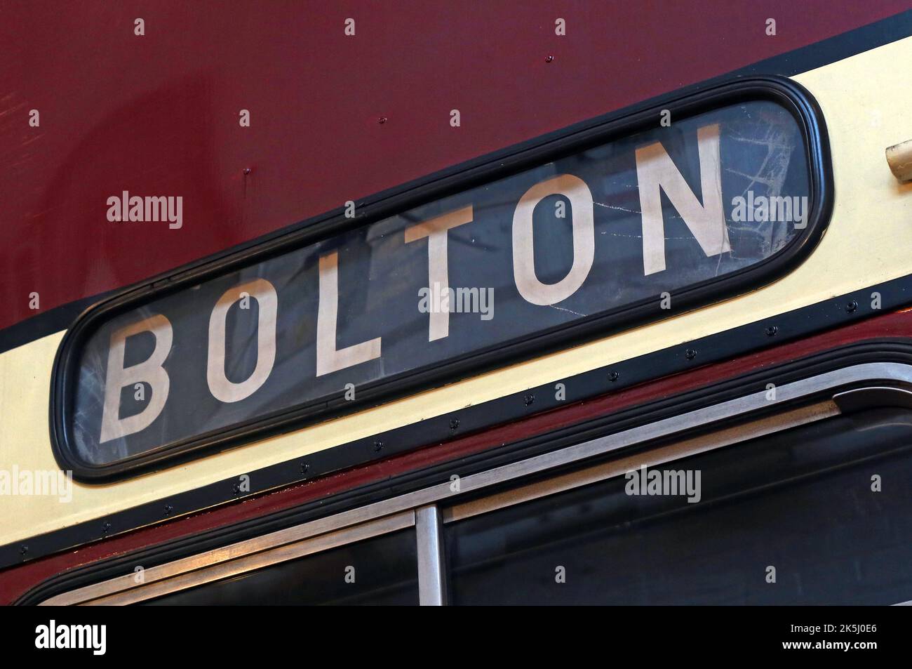 Bus pour Bolton, North Manchester, Angleterre, Royaume-Uni Banque D'Images