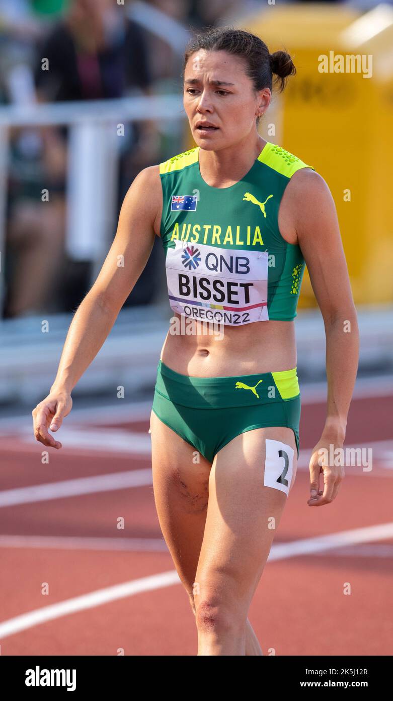 Catriona Bissett, de l’Australie, en compétition dans les épreuves féminines de 800m aux Championnats du monde d’athlétisme, Hayward Field, Eugene, Oregon, États-Unis, le 21st Banque D'Images