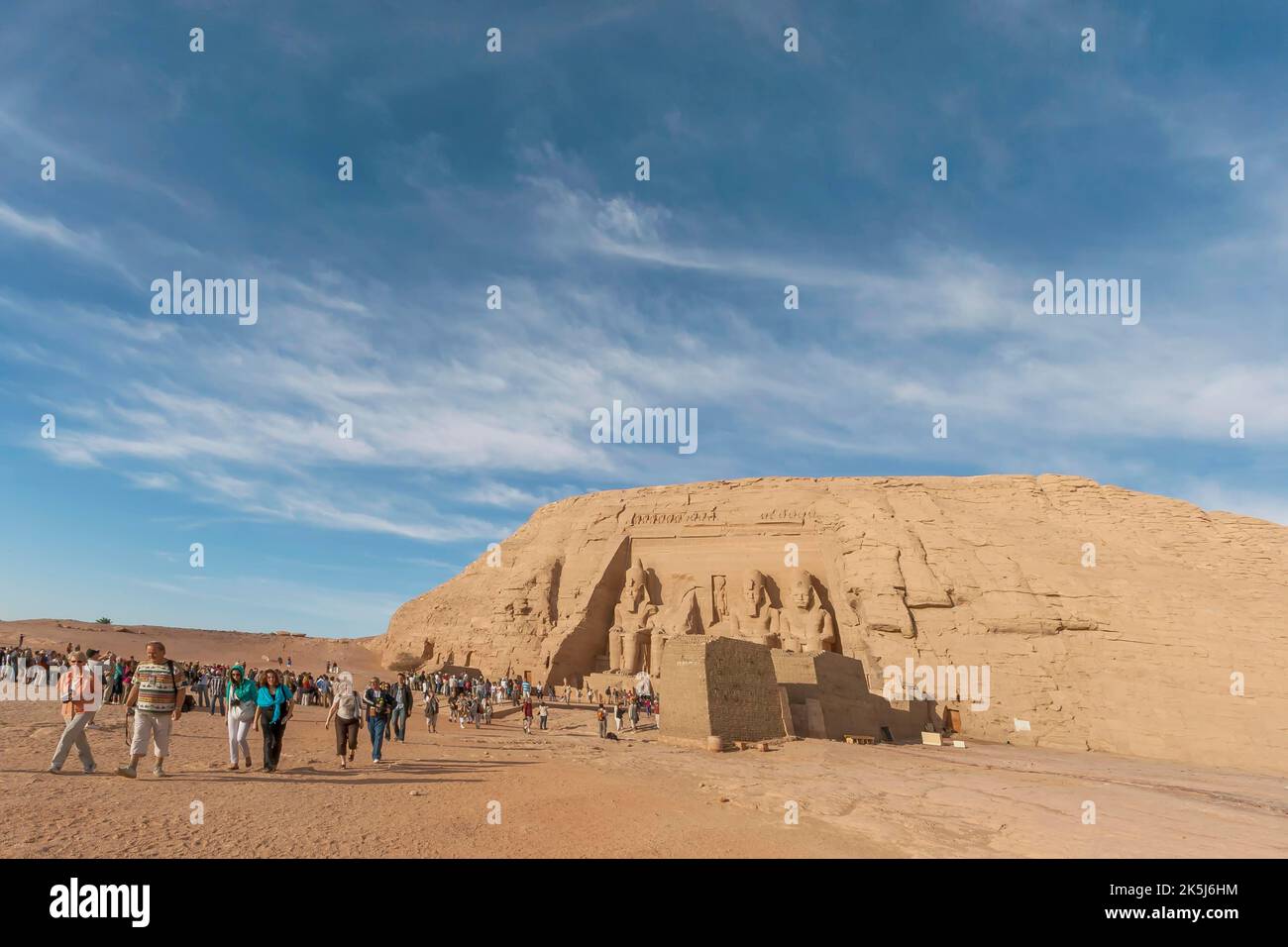 Le Grand Temple de Ramsès II Temple Rock, Abu Simbel, Égypte Banque D'Images