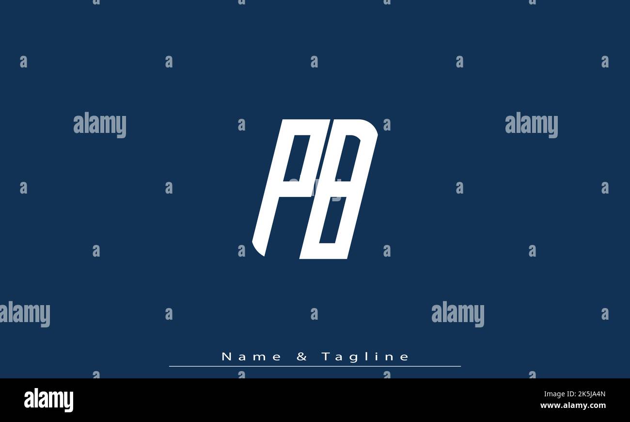 Lettres de l'alphabet initiales Monogram logo PB , BP Illustration de Vecteur