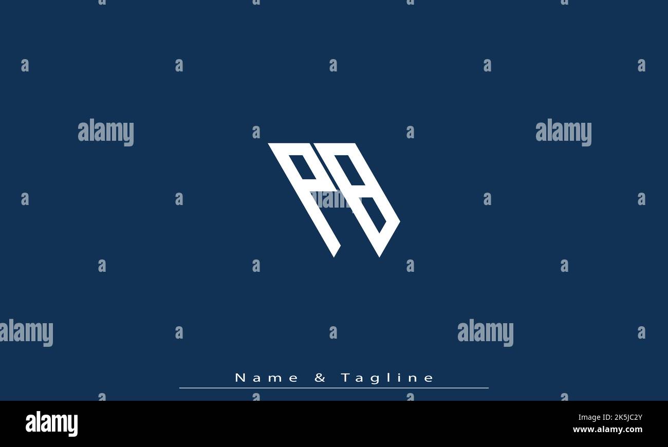 Lettres de l'alphabet initiales Monogram logo PB , BP Illustration de Vecteur