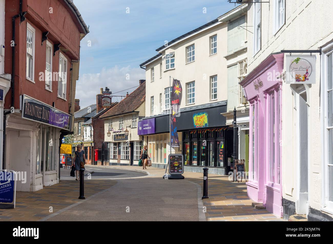 Braintree High Street, Braintree, Essex, Angleterre, Royaume-Uni Banque D'Images