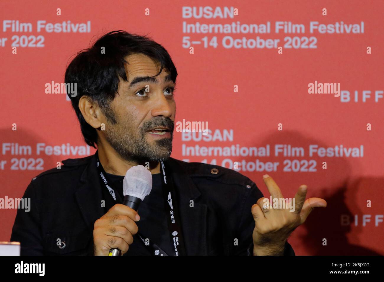 5 oct 2022-Busan, Corée du Sud-Iran Reza Mohaghegh le film 'cent of Wind' conférence de presse lors du Festival International du film de Busan 27th Conférence de presse du film d'ouverture à Cinemountain à Busan, Corée du Sud. Banque D'Images