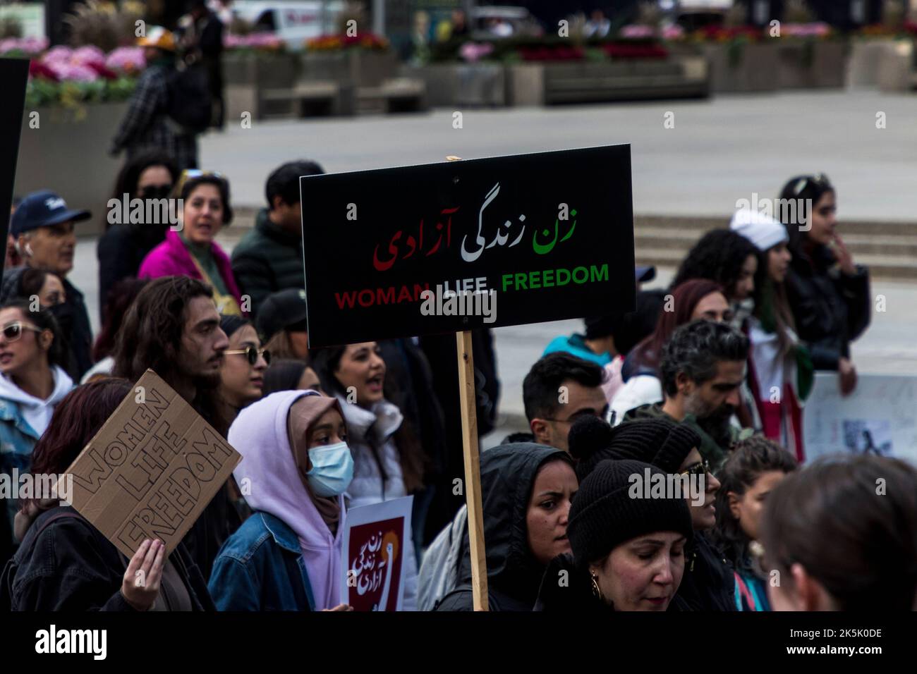 Manifestation libre contre l'Iran : Toronto, Ontario Banque D'Images