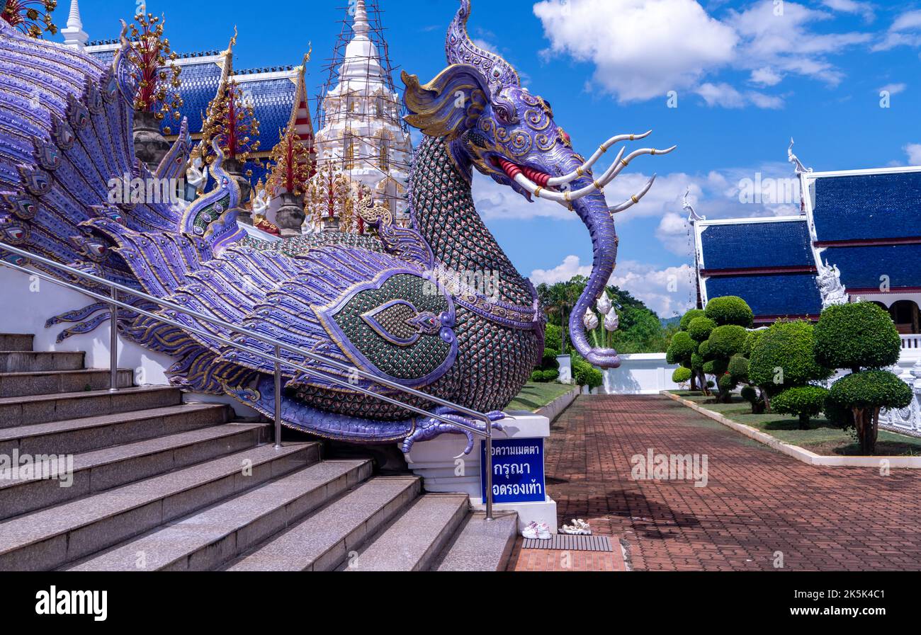 Temple bouddhiste Wat Ban Den ou Wat Banden dans le district de Mae Taeng, Chiang Mai, Thaïlande Banque D'Images