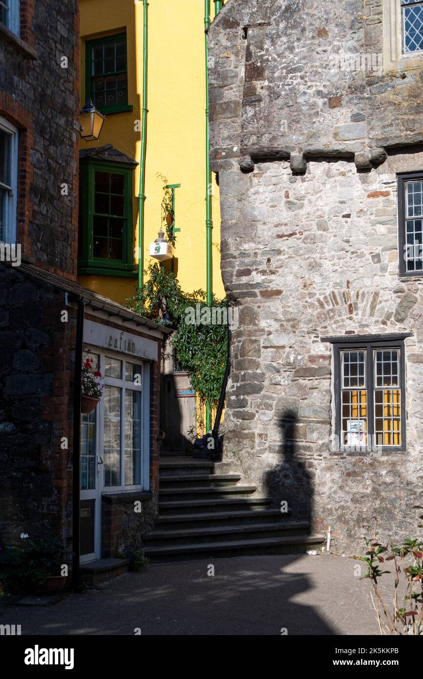 15th siècle Tudor Merchants House à Tenby, dans l'ouest du pays de Galles. Banque D'Images