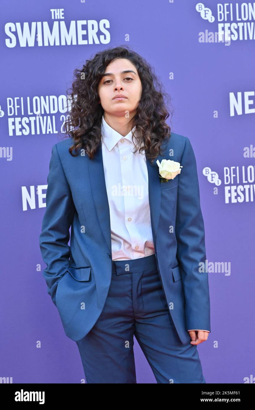 Londres, Royaume-Uni. 9th octobre 2022. Nathalie Issa assiste aux nageurs - Royaume-Uni première du BFI London film Festival’s 2022 le 9th octobre 2022 à la South Bank, Royal Festival Hall, Londres, Royaume-Uni. Crédit : voir Li/Picture Capital/Alamy Live News Banque D'Images