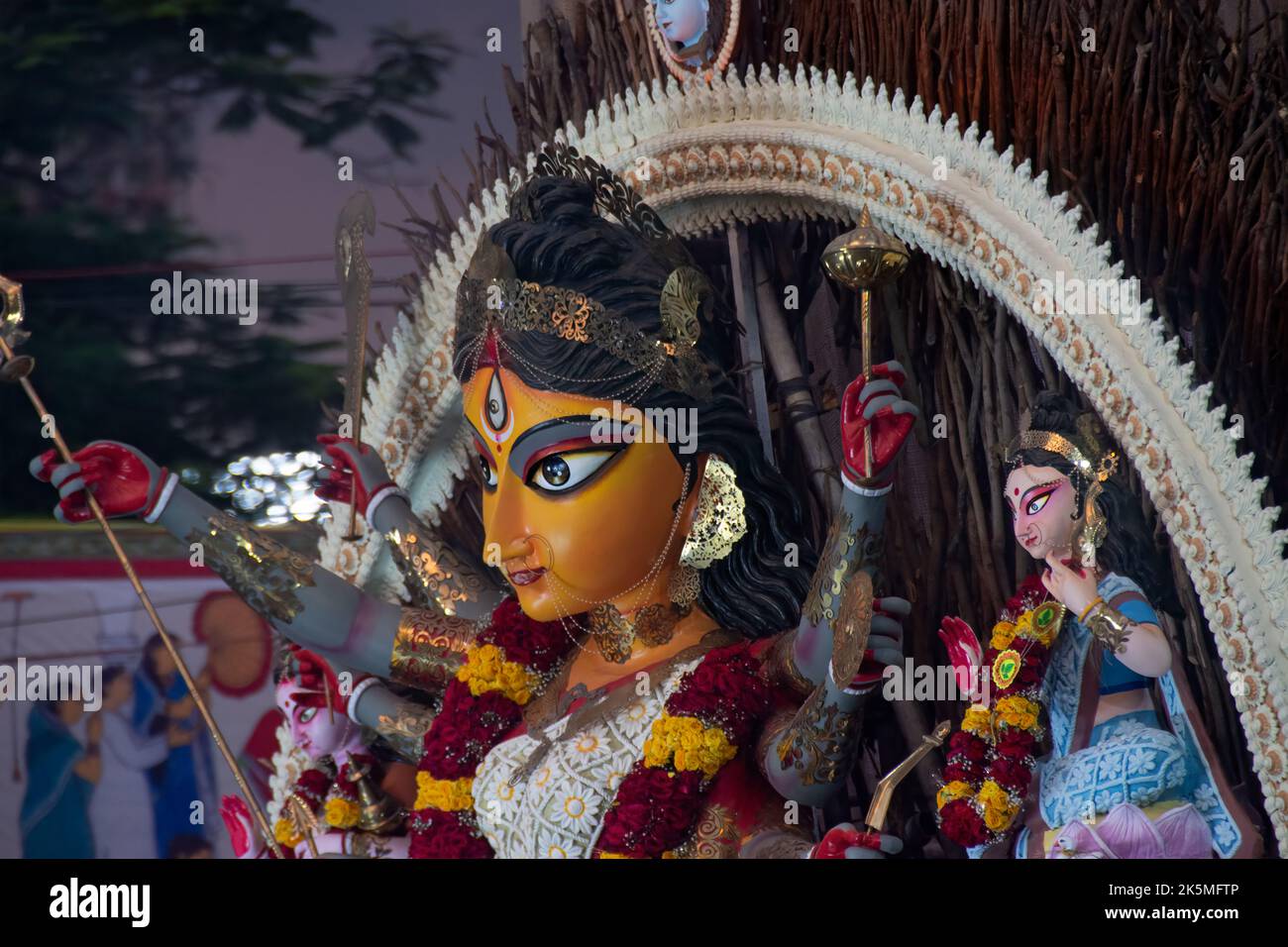 Carnaval de Kolkata puja 2022 organisé par le gouvernement du Bengale occidental le 8th octobre 2022 à Kolkata Stand Road Banque D'Images