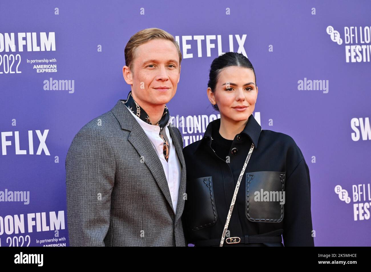 Londres, Royaume-Uni. 9th octobre 2022. Matthias Schweighofer et Ruby o.Fee assistent à la première du BFI London film Festival’s 2022 le 9th octobre 2022 à la South Bank, Royal Festival Hall, Londres, Royaume-Uni. Crédit : voir Li/Picture Capital/Alamy Live News Banque D'Images