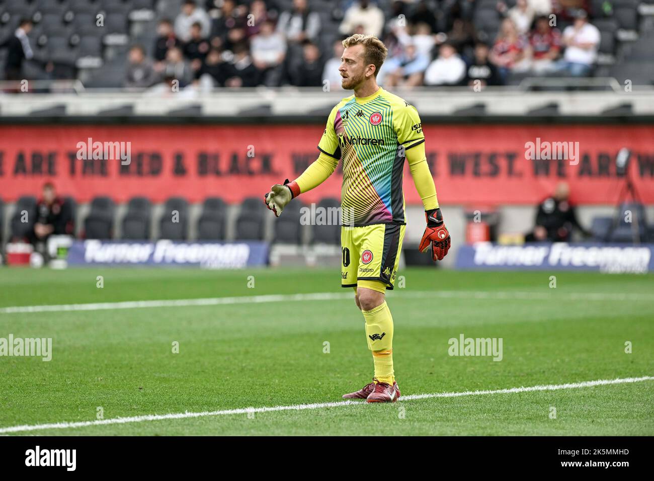 Sydney, Australie. 8th octobre 2022 : Stade CommBank, Sydney, Australie; A-League football Western Sydney Wanderers versus Perth FC; Lawrence Thomas of Western Sydney Wanderers crédit: Action plus Sports Images/Alay Live News Banque D'Images