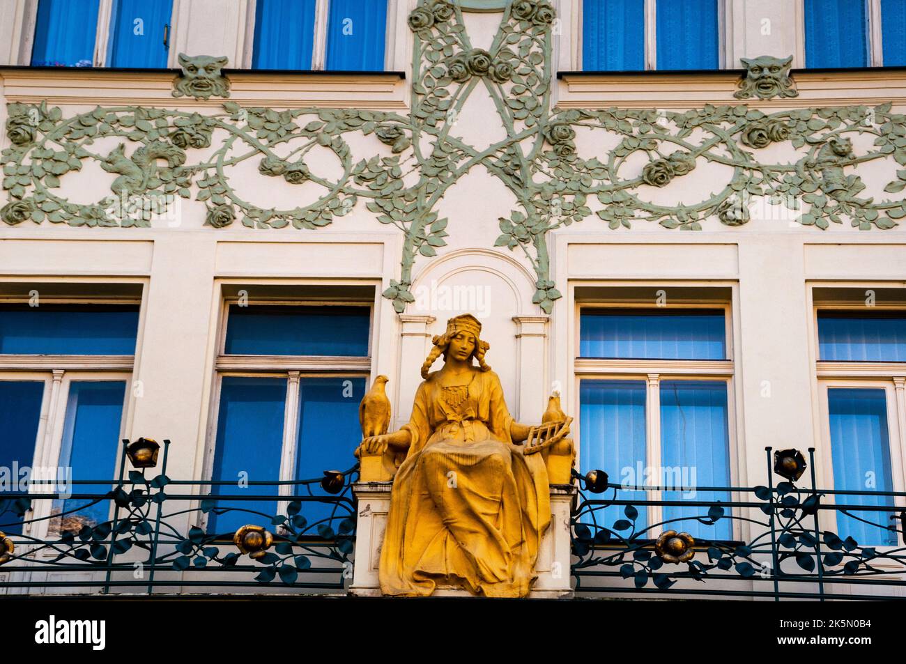 Art Nouveau à Prague, République tchèque. Banque D'Images