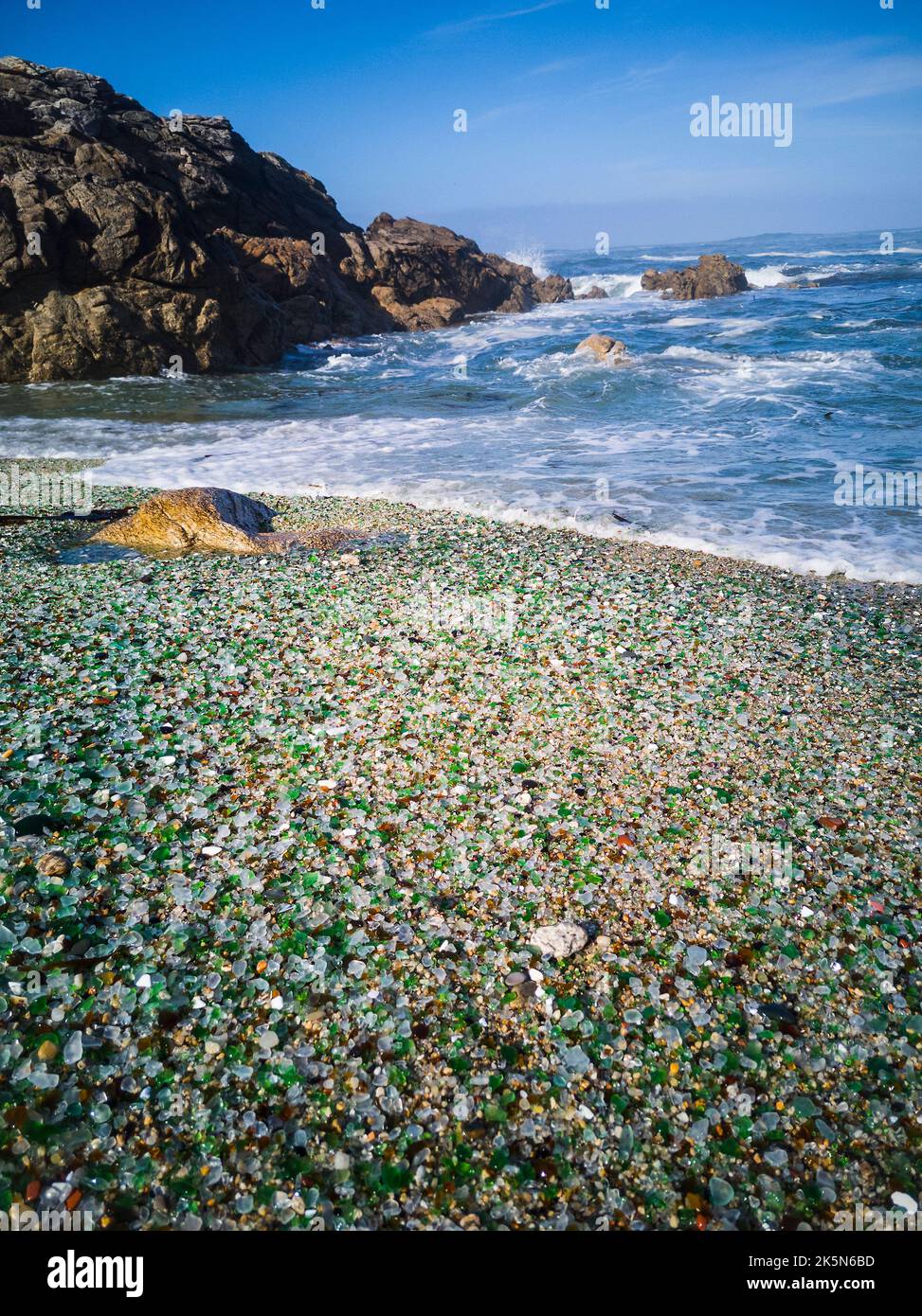 Glass Beach, Côte de la mort, Galice, Espagne Banque D'Images