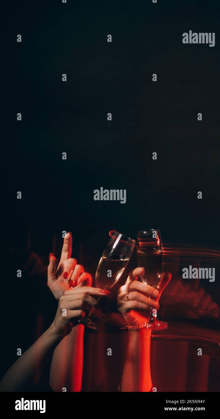 fête de noël boisson de fête toast de vacances Banque D'Images