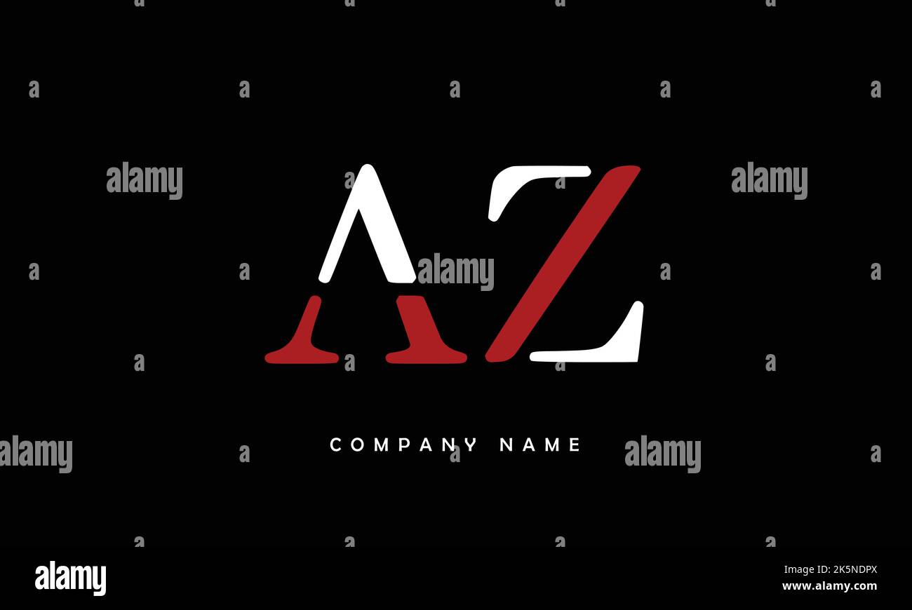 AZ, ZA lettres abstraites logo Monogramme Illustration de Vecteur