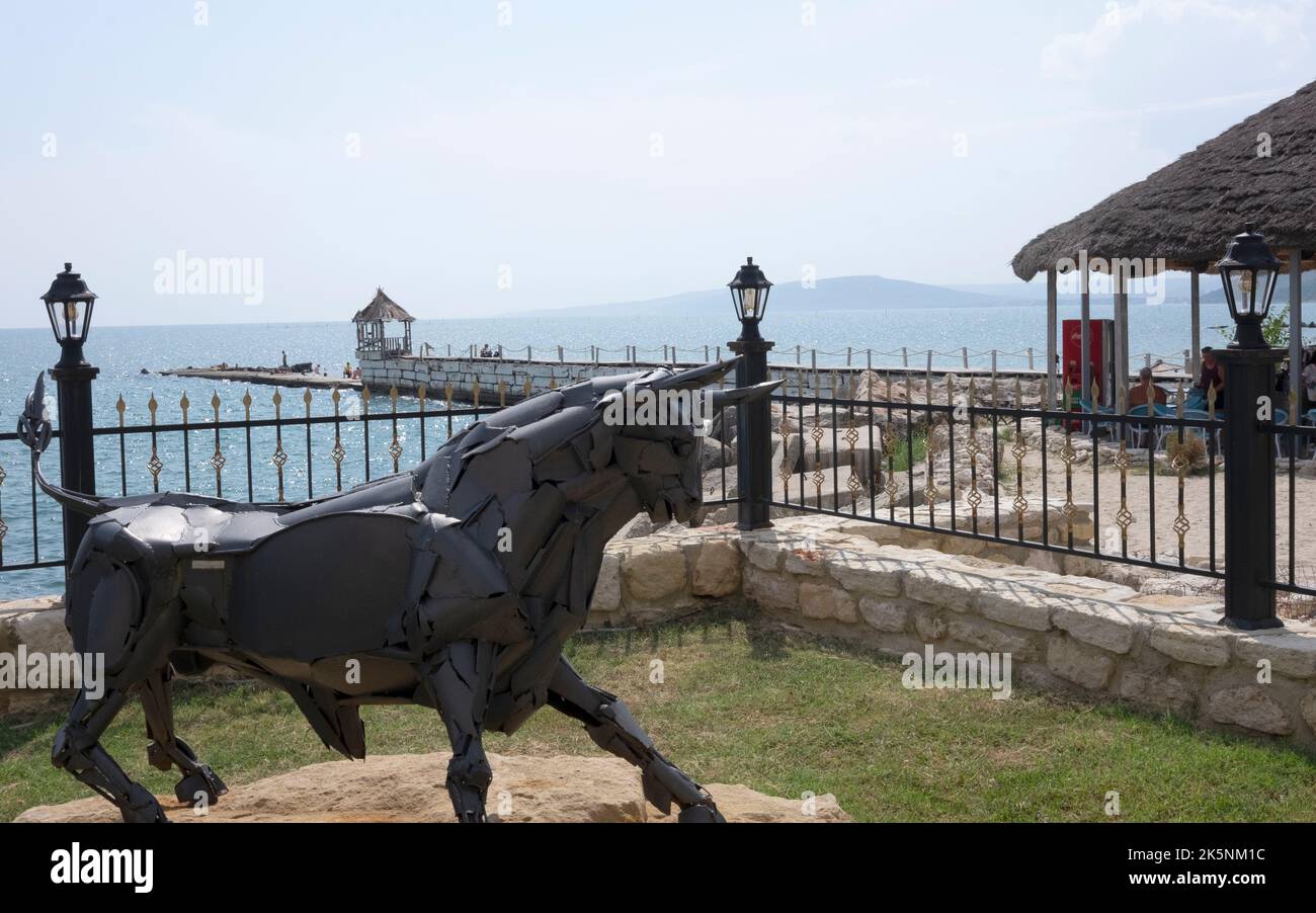 La ville de Balchik est une ville côtière et station balnéaire de la mer Noire en Bulgarie Banque D'Images