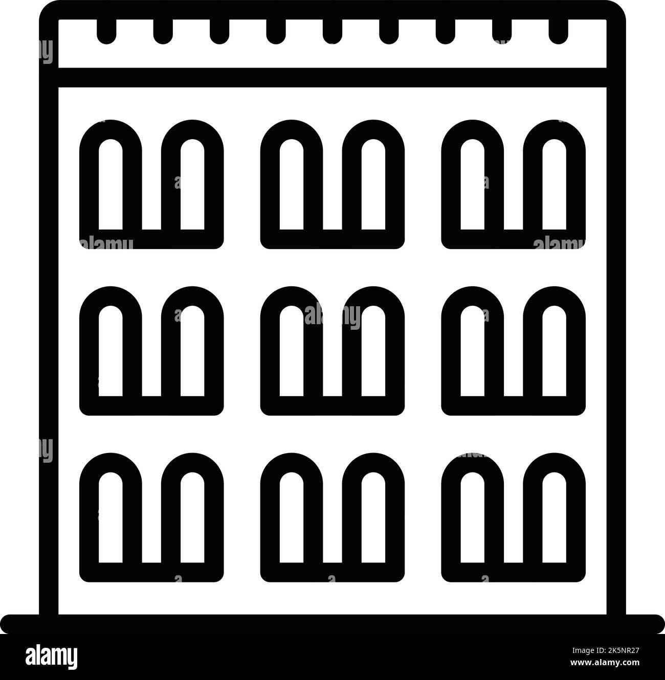 Vecteur de contour d'icône de construction croisée. Repère du pointeur. Emblème de pub Illustration de Vecteur