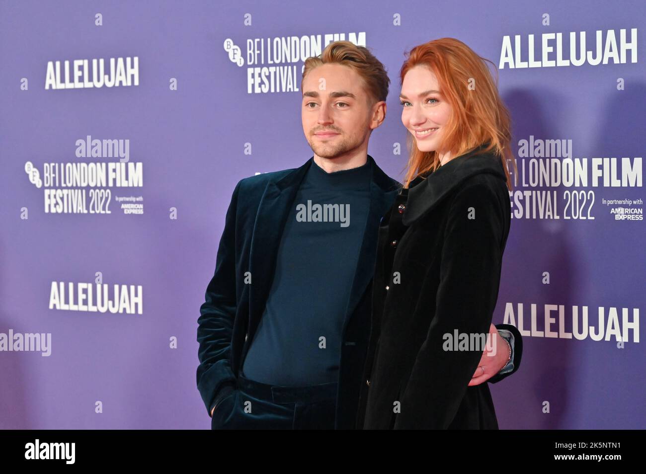 Londres, Royaume-Uni. 09th octobre 2022. Ross Tomlinson et Eleanor Tomlinson arrivent au Allelujah - première européenne du BFI London film Festival’s 2022 le 9th octobre 2022 à la South Bank, Royal Festival Hall, Londres, Royaume-Uni. Crédit : voir Li/Picture Capital/Alamy Live News Banque D'Images