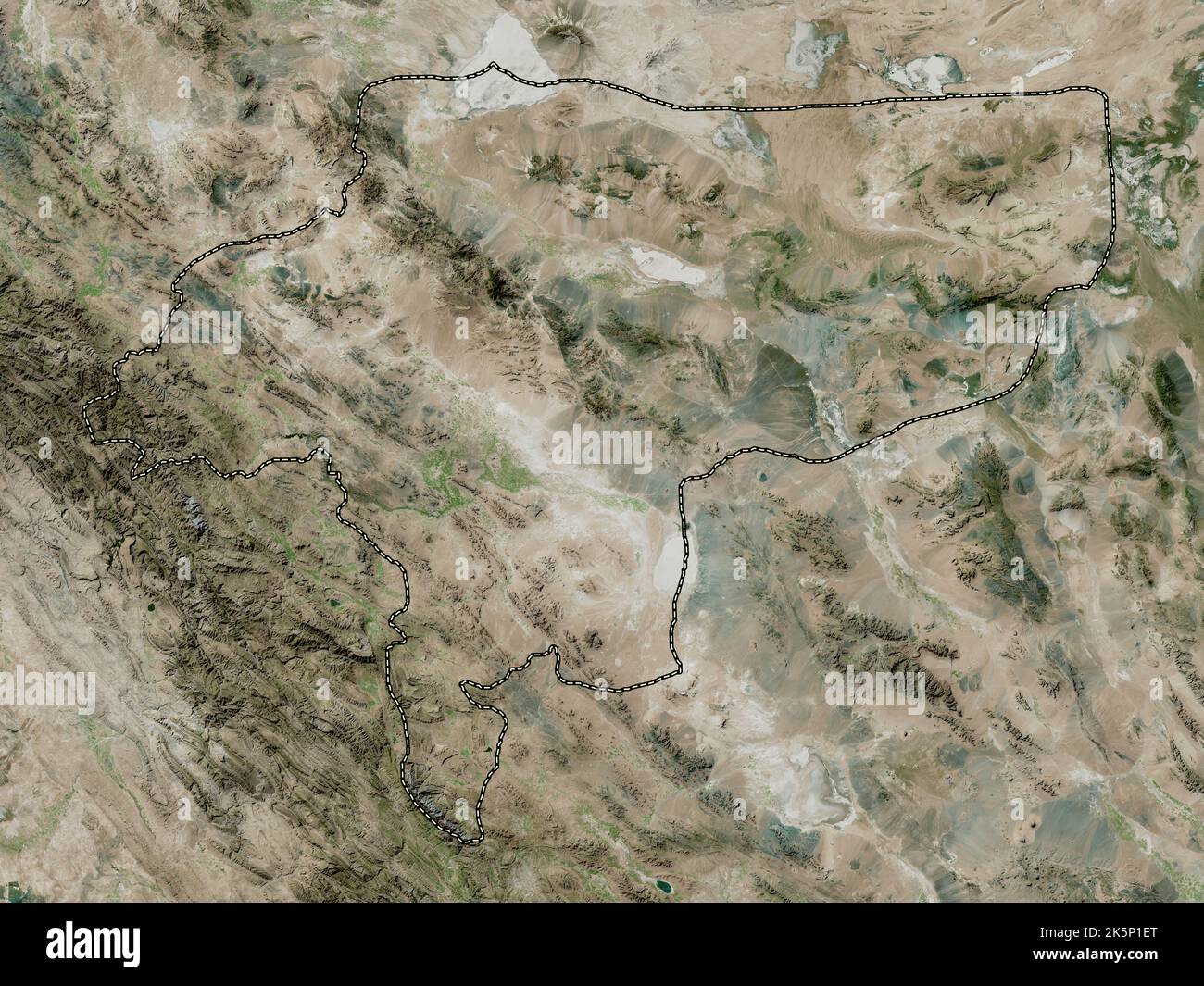Espahan, province d'Iran. Carte satellite haute résolution Banque D'Images