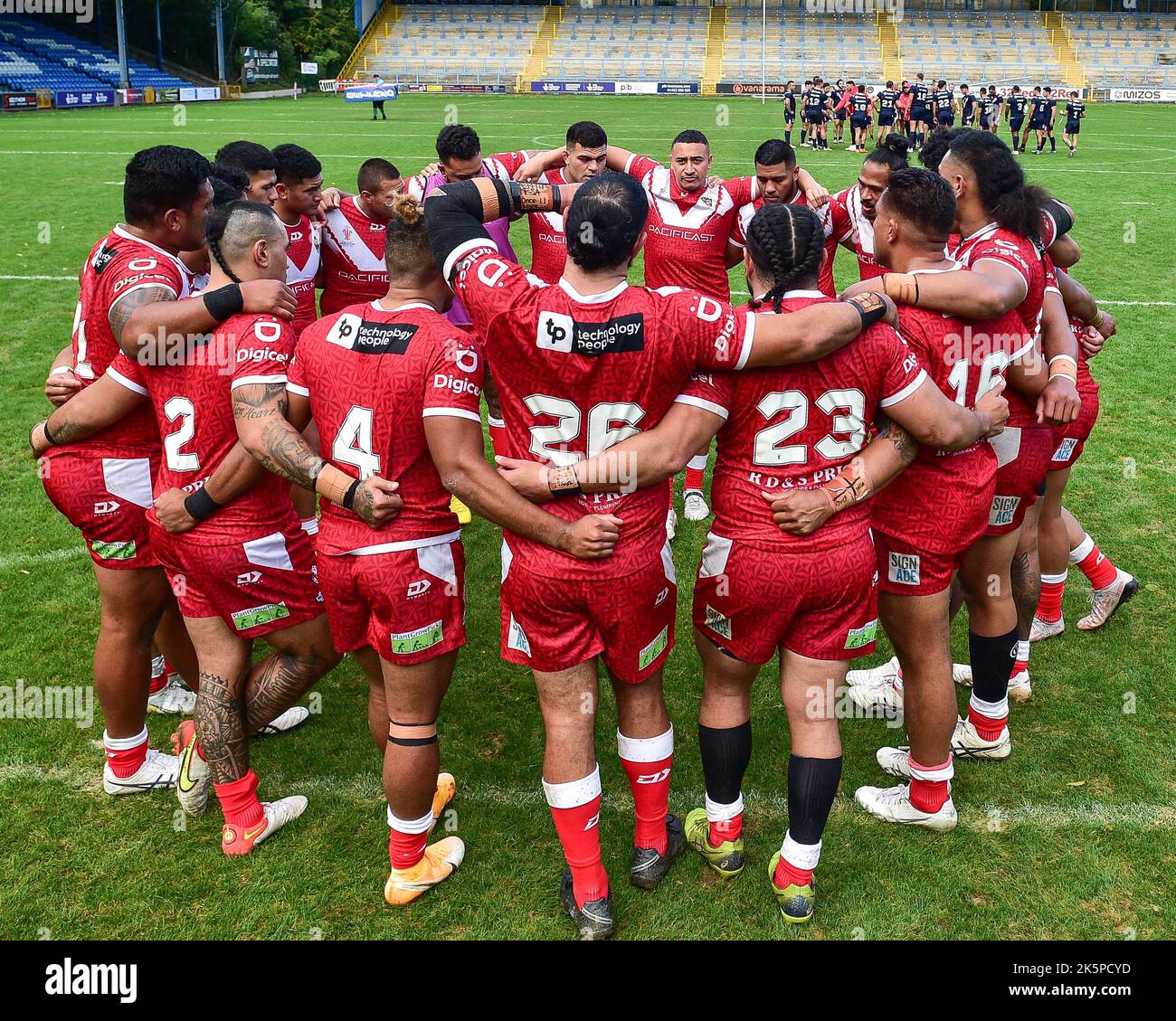 Halifax, Angleterre -8th octobre 2022 - Rugby League Pre World Cup International friendly, Tonga contre la France au MBI Shay Stadium, Halifax, Royaume-Uni Banque D'Images