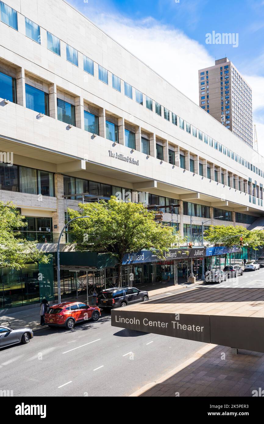 Bâtiment extérieur de l'école Juilliard, au Lincoln Center for the Performing Arts, Upper West Side, Manhattan, New York City, États-Unis Banque D'Images