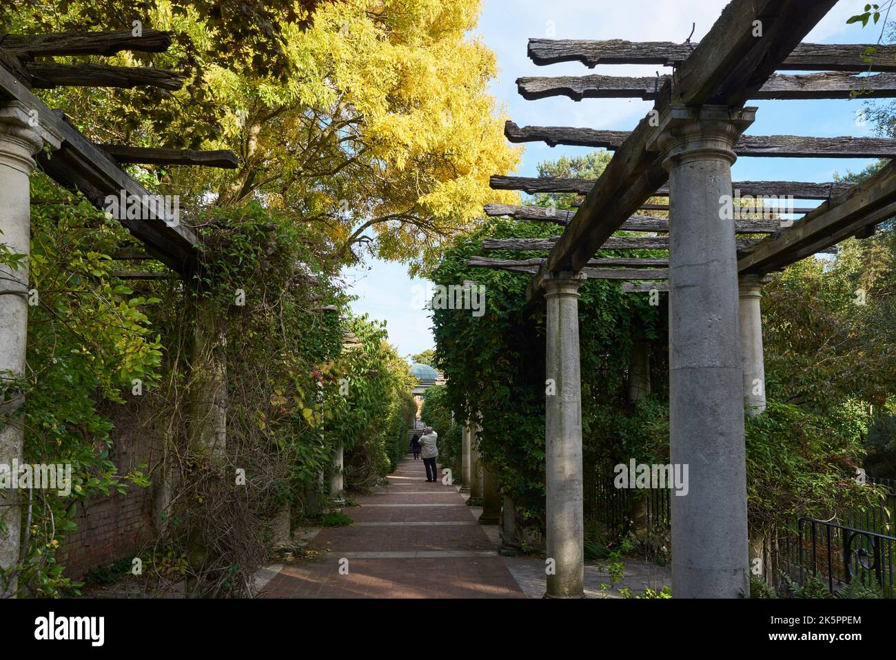 The Pergola in the Hill Garden, Hampstead Heath, North London, Royaume-Uni, en octobre Banque D'Images