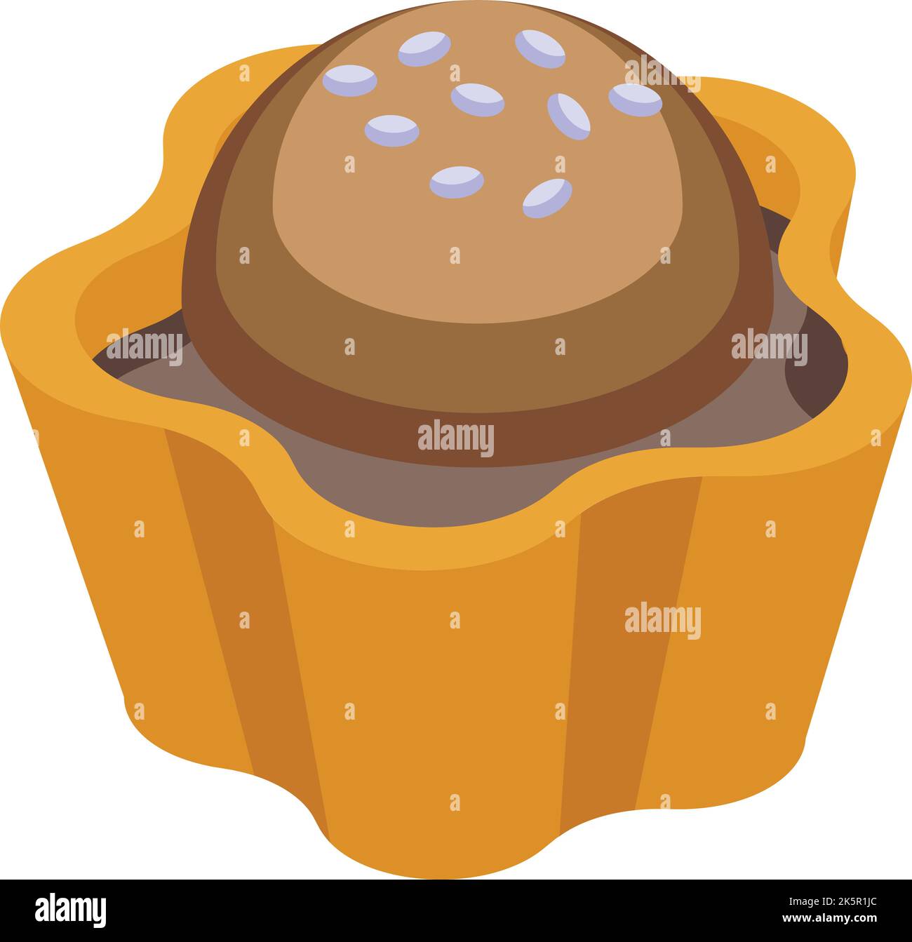 Symbole de gâteau de bonbons vecteur isométrique. Festival du chocolat. Fêtez votre anniversaire Illustration de Vecteur