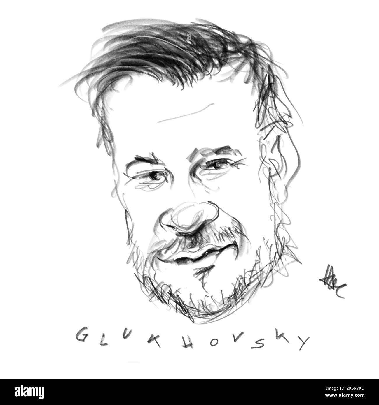Portrait de l'auteur Glukhovsky Banque D'Images Portrait de l'auteur Glukhovsky Banque D'Images