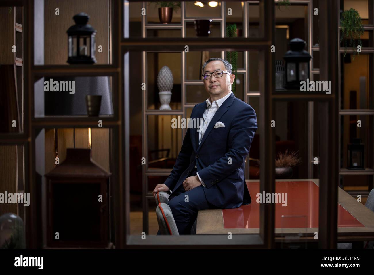 William Je, propriétaire britannique de fonds spéculatifs ciblé par l'État chinois après avoir lancé une association caritative pour la démocratie à Hong Kong. Banque D'Images
