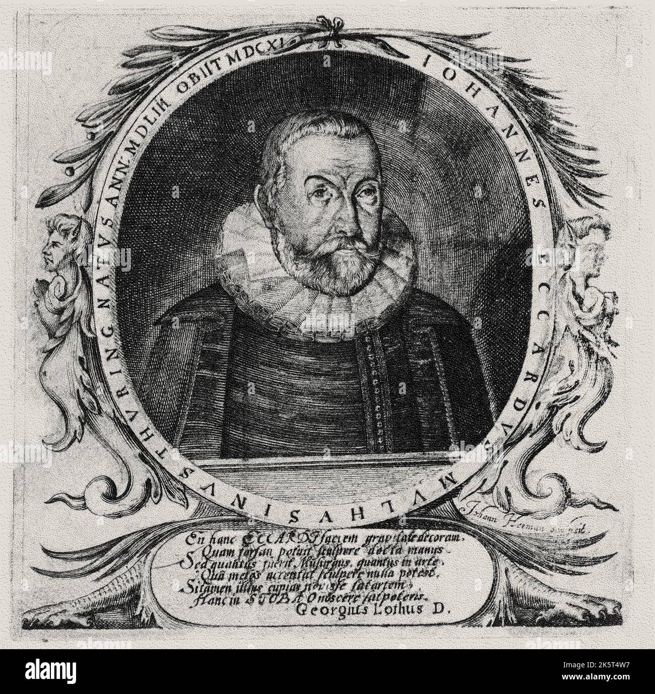 Portrait de Johannes Eccard (1553-1611), 1642. Collection privée. Banque D'Images