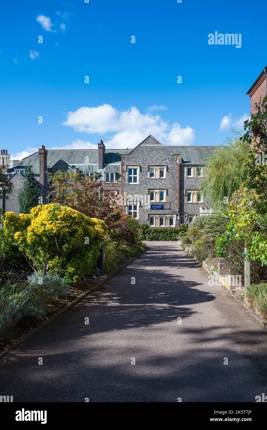 St Albans School, l'une des plus anciennes écoles privées du monde. Une école indépendante pour garçons et une sixième forme privée. St Albans, Hertfordshire, Angleterre Banque D'Images