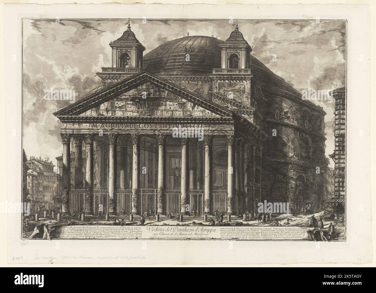 Giovanni Battista Piranesi - vue sur le Panthéon d'Agrippa, aujourd'hui S. Maria ad Martires Banque D'Images